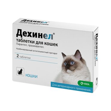 Антигельминтик для кошек KRKA Дехинел 2 таб 398₽