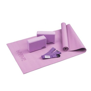Набор для йоги коврик 2 блока ремень Liveup Yoga Set LS3240-VT фиолетовый 3084₽