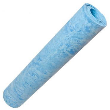 Коврик для йоги 173х61х05см Sportex ЭВА E40031 синий Мрамор 147-011 790₽