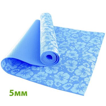 Коврик для йоги 173x61x05 см Sportex HKEM113-05-BLUE Голубой 648₽