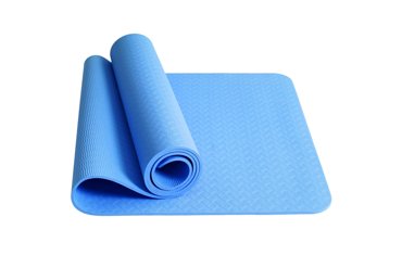 Коврик для йоги 183х61х06см Sportex ТПЕ E42687-2 голубой 1003₽
