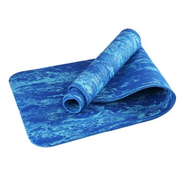 Коврик для йоги Sportex ТПЕ 183х61х06 см B34519 TPEM6-100 синий гранит 1600₽