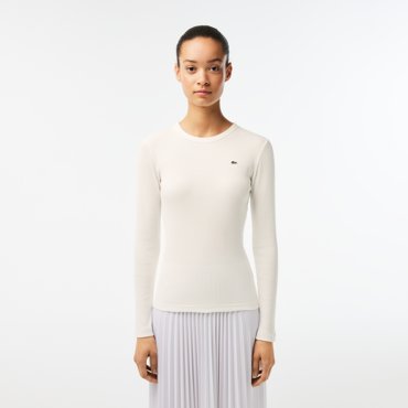 Женская футболка Lacoste Slim Fit с длинными рукавами 8386₽
