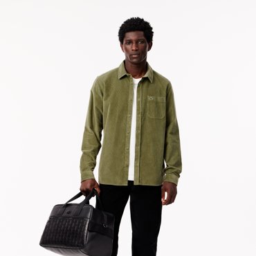 Мужская хлопковая велюровая рубашка Lacoste Regular Fit 10249₽