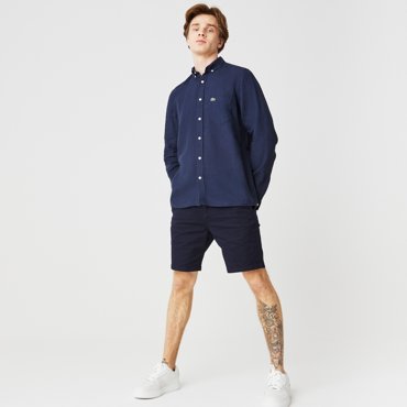 Мужская льняная рубашка Lacoste Regular Fit фото 3 13217₽