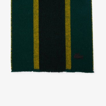Полосатый шерстяной шарф Lacoste LVE Unisex фото 2 5990₽