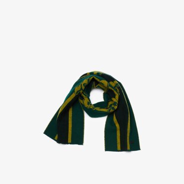 Полосатый шерстяной шарф Lacoste LVE Unisex 5990₽