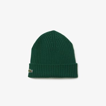 Шерстяная шапка Lacoste Unisex в рубчик 6286₽