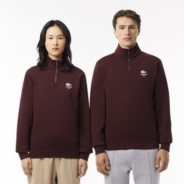 Мужская хлопковая толстовка Lacoste на молнии с высоким воротом 16086₽