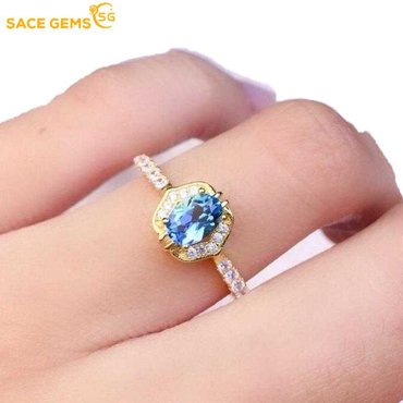 SACE GEMS классическое кольцо из медного сплава с цирконом женские ювелирные изделия свадебный подарок для вечеринки 409₽