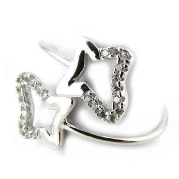 Bague Argent Papillons blanc 3845₽