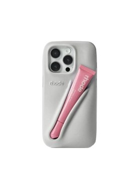 Чехол Rhode на Iphone 14 pro Max серый с кейсом для хранения пептидного тинта для губ 3500₽