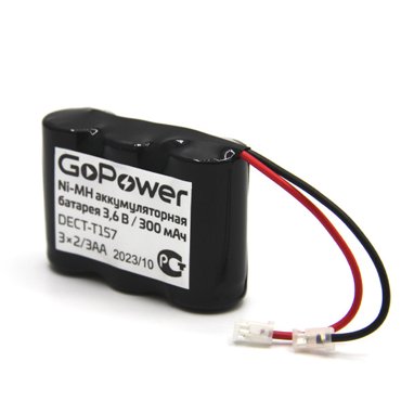 Аккумулятор для радиотелефонов GoPower T157 PC1 NI-MH 300mAh 419₽