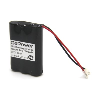 Аккумулятор для радиотелефонов GoPower T207 PC1 NI-MH 600mAh 820₽