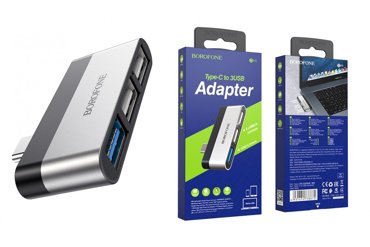 Адаптер переходник DH1 Type-C USB-C на 3xUSB для ноутбука 660₽