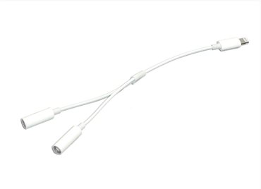 Аудио Адаптер MH027 Lightning - Dual 35mm 17 см белый 550₽