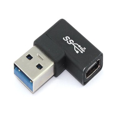 Переходник USB Type A папа на Type-C мама угловой 209₽