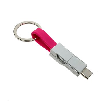 Универсальный брелок-переходник 3в1 Espada Emagn3i1 USB CmicroUSBLightning розовый 445₽