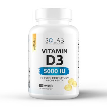 Витамин D3 SOLAB 5000 me капсулы 120 шт 518₽
