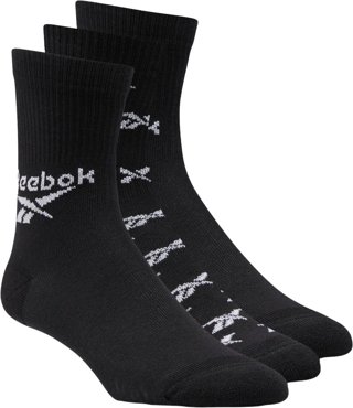 Комплект носков Reebok Classic Fo Crew Sock 3P 43-45 черный 2399₽