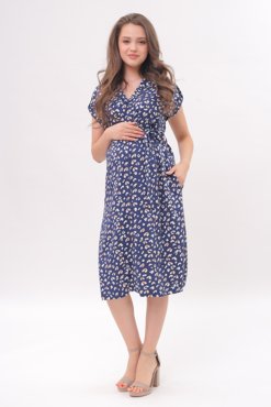 Платье для беременных женское Mamas fantasy 08-22221MF синее 52 RU 4490₽