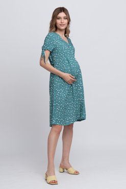 Платье для беременных женское Mamas fantasy 08-22321MF зеленое 50 RU 3990₽
