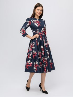 Платье женское 1001dress 0100219 синее 46 RU 4888₽