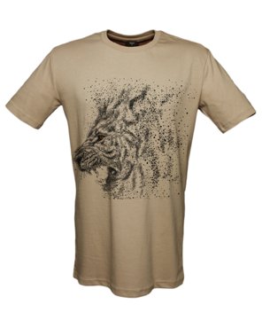Футболка мужская BEARS GEAR regularprintmrl бежевая S 2000₽