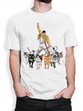 Футболка мужская Design Heroes Queen - Фредди Меркьюри белая XS 1495₽