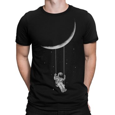 Футболка мужская DS Apparel Космонавт на луне 673088-2 черная S 1695₽