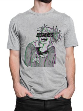 Футболка мужская DS Apparel Моя геройская академия - Химико Тога 2 серая XL 1495₽