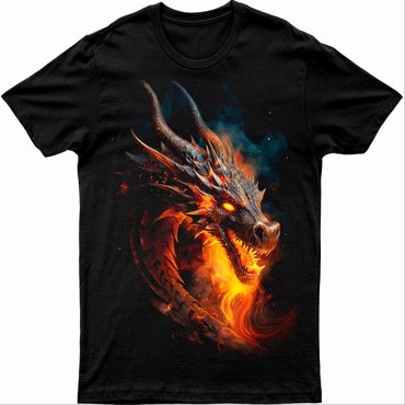 Футболка мужская Uzcotton Print-M-F-Pr черная с драконом 56-583XL 549₽