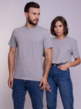 Футболка унисекс Uzcotton Premium серая 6XL 490₽