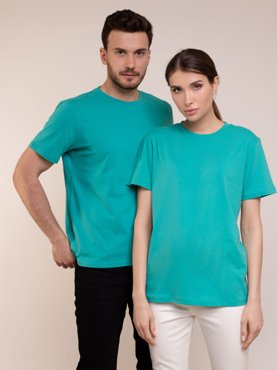 Футболка унисекс Uzcotton Premium зеленая L 450₽
