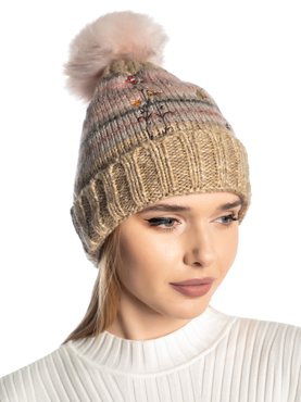 Шапка бини женская Pretty Mania TR015 бледно-розовая р56-58 631₽