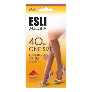 Гольфы женские Esli черные 23-25 100₽