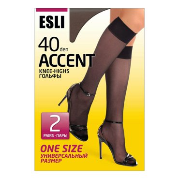 Гольфы женские Esli Esli Accent черные 23-25 250₽