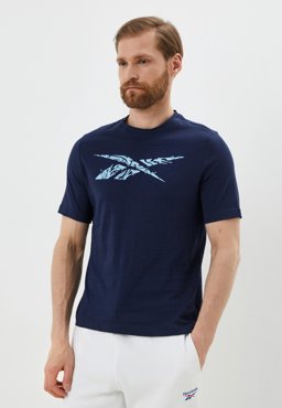Футболка мужская Reebok Train Camo Tech Tee синяя S 2090₽