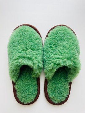 Тапочки унисекс Fegen Домашние зеленые 41-43 RU 749₽