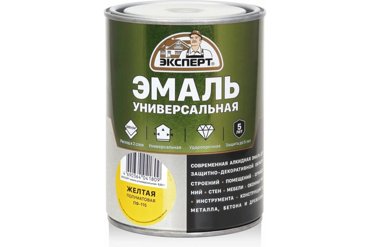Эмаль Эксперт универсальная алкидная полуматовая жёлтая 800 г 539₽