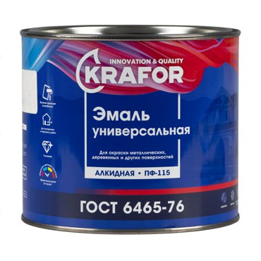 Эмаль ПФ-115 универсальная Krafor алкидная глянцевая 18 кг бежевая 1180₽