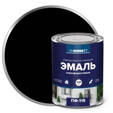 Эмаль Proremontt ПФ-115 черный 09кг 319₽