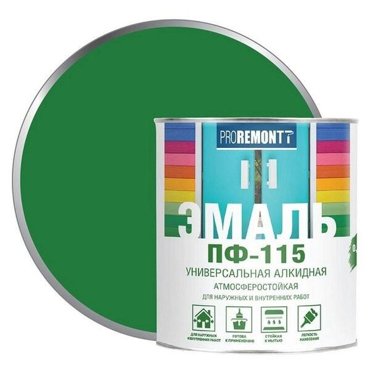 Эмаль Proremontt ПФ-115 ярко-зеленый 27кг 1430₽