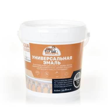 Эмаль универсальная акриловая Expert матовая Белый 08кг 786₽