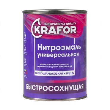 Нитроэмаль НЦ-132 быстросохнущая Krafor глянцевая 07 кг голубая 804₽