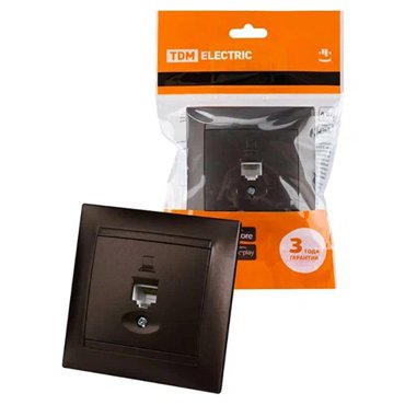 Розетка компьютерная RJ45 шоколад Лама TDM 838₽