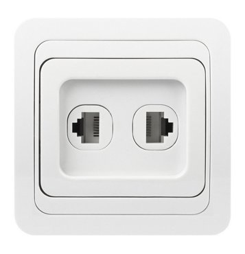 Розетка компьютертелефон RJ-45Phone 1 местная белая Smart Buy Марс SBE-02w-S1-RJPH 252₽