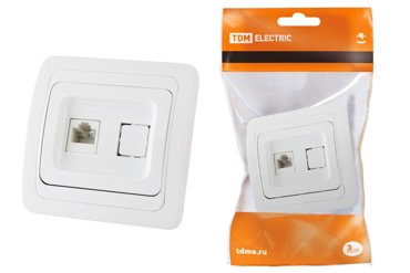 Розетка TDM ELECTRIC компьютерная RJ-45 SQ1804-0013 708₽