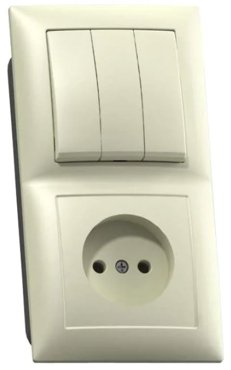 Выключатель с сетевой розеткой Кунцево-Электро Белла БКВР-413 959₽