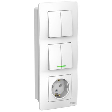 Выключатель с сетевой розеткой Schneider Electric Blanca BLNBS102211 1526₽